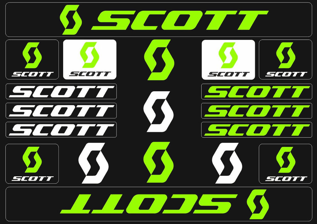 Scott Bicycle Frame Decals Stickers Graphic Adhesive Set Vinyl Green eBay